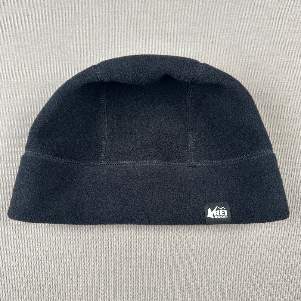 REI Co-op Polartec Fleece Beanie Black Unisex Skull Cap Hat 102787 One Size